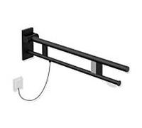 Hewi System 900 bras de support projection 900.50.13260DC 850 mm, Inox poudre revêtue noir mat profond, droit