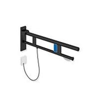 Hewi Bras de support système 900 900.50.18660DC saillie 900 mm, acier inoxydable peint par poudrage noir mat profond, gauche