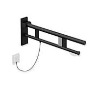 Hewi System 900 bras de support projection 900.50.18760DC 700 mm, Inox poudre revêtue noir mat profond, droit