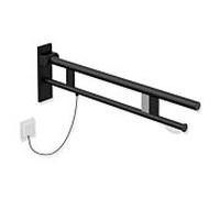 Hewi System 900 bras de support projection 900.50.19760DC 850 mm, Inox poudre revêtue noir mat profond, droit