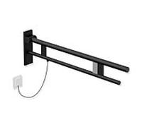 Hewi System 900 bras de support projection 900.50.21460DC 900 mm, Inox poudre revêtue noir mat profond, droit