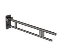 Hewi System 900 bras support de projection 900.50.12560SC 900 mm, Inox poudre revêtue de mica perlé gris foncé mat profond, à droite, au ras libération radio-pilotée