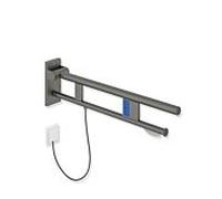 Hewi System 900 bras support de projection 900.50.12760SC 750 mm, Inox poudre revêtue de mica perlé gris foncé mat profond, gauche