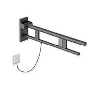 Hewi System 900 bras support de projection 900.50.15460SC 700 mm, Inox poudre revêtue de mica perlé gris foncé mat profond, droit