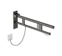 Hewi System 900 bras support de projection 900.50.19560SC 700 mm, Inox poudre revêtue de mica perlé gris foncé mat profond, droit