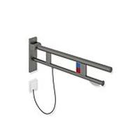 Hewi System 900 bras support de projection 900.50.19860SC 900 mm, Inox poudre revêtue de mica perlé gris foncé mat profond, droit