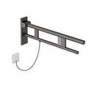 Hewi System 900 bras support de projection 900.50.21160SC 700 mm, Inox poudre revêtue de mica perlé gris foncé mat profond, droit