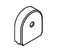 Hewi System 900 cache-joint 68002DX acier inoxydable thermolaqué blanc deep mat