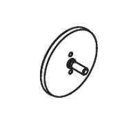 Hewi System 900 capuchon 67977DX Inox thermolaqué blanc , d= 42mm