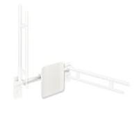 Hewi Support dorsal Système 900 900.51.90660AS Acier inoxydable thermolaqué blanc mat, polyamide mat blanc