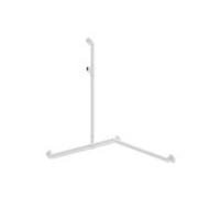 Hewi System 900 main courante de douche 900.35M33160VH 1250 x 965 x 965 mm, version droite, blanc mat profond