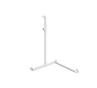 Hewi System 900 main courante de douche 900.35M36060VH 1250 x 800 x 800 mm, version droite, blanc mat profond