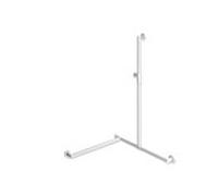 Hewi System 900 main courante de douche 900.35M36260VH 1250 x 800 x 800 mm, version gauche, blanc mat profond