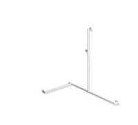 Hewi System 900 main courante de douche 900.35M36360VH 1250 x 647 x 947 mm, version gauche, blanc mat profond