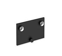 Hewi System 900 plaque de montage 900.51.00160DC acier inoxydable peint par poudrage noir mat profond, 163x109x15,6 mm