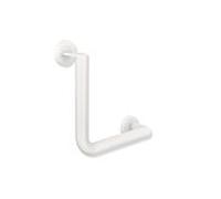 Hewi System 900 Poignée angulaire 900.22.10060DX revêtement par poudre, blanc matt, 255 x 255 mm, version droite