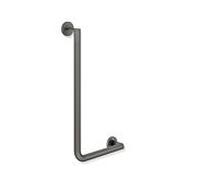 Hewi System 900 Poignée angulaire 900.22.13160SC acier inoxydable peint par poudrage gris foncé perle mica profond mat, 600 x 300 mm, version droite