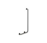 Hewi System 900 Poignée angulaire 900.22.13760SC acier inoxydable peint par poudrage gris foncé perle mica profond mat, 900 x 400 mm, version gauche