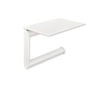 Hewi System 900 Porte-papier hygiénique 900.21.00460 DX Inox peint par poudrage blanc , avec étagère