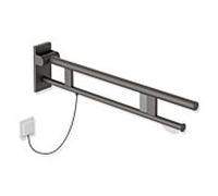 Hewi System 900 projection bras de support de 900.50.13260SC 850 mm, Inox mica perlé gris foncé poudré mat profond, droit