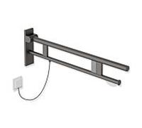 Hewi System 900 projection bras de support de 900.50.18960SC 850 mm, Inox mica perlé gris foncé poudré mat profond, droit