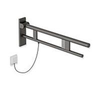 Hewi System 900 projection bras de support de 900.50.21260SC 750 mm, Inox mica perlé gris foncé poudré mat profond, droit