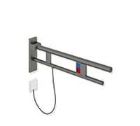 Hewi System 900 projection bras de support de 900.50.21360SC 850 mm, Inox mica perlé gris foncé poudré mat profond, droit