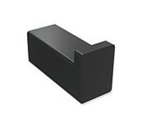 Hewi System 900 Q crochet simple 900Q90.00060DC revêtement en poudre noir profond mat, en acier inoxydable, 15x20x38mm