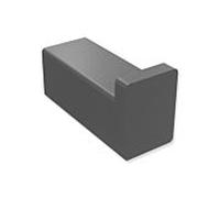 Hewi System 900 Q crochet simple 900Q90.00060SC revêtement en poudre gris foncé nacré mica mat profond, en acier inoxydable, 15x20x38mm