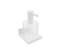 Hewi System 900 Q Seifenspender 900Q06.00060DX revêtement par poudre blanc mat profond, avec Halter en métal