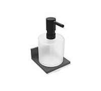 Hewi System 900 Q Seifenspender 900Q06.00060SC revêtement en poudre gris foncé nacré mica mat profond, avec métal Halter
