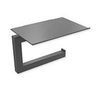 Hewi System 900 Q WC porte-papier 900Q21.00260SC revêtement en poudre gris foncé mica nacré mat profond, en acier inoxydable, avec couvercle 140x106x100mm