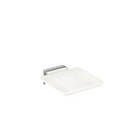 Hewi Siège pliant système 900 900.51.200XA98 siège blanc de signalisation, support mural acier inoxydable satiné
