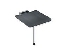 Hewi System 900 siège rabattable 900.51.205XA92 450 x 112 x 525 mm, acier inoxydable poli, polyamide anthracite