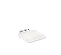 Hewi Siège pliable mobile System 900 900.51.4004098 350 x 110 x 420 mm, siège blanc de sécurité, support mural en acier inoxydable chromé