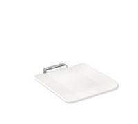 Hewi Siège pliable mobile système 900 900.51.401XA98 450 x 112 x 450 mm, acier inoxydable poli, polyamide blanc de sécurité