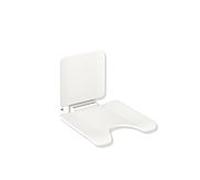 Hewi System 900 siège suspendu 900.51.11060AS 450 x 443 x 637 mm, coupure pubienne, Inox blanc mat revêtu de poudre, de plastique blanc mat