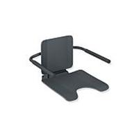 Hewi System 900 siège suspendu 900.51.11160AF Inox mat anthracite revêtement en poudre mat anthracite plastique, avec accoudoirs / découpe hygiénique