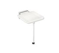 Hewi System 900 siège suspendu 900.51.2014098 350 x 415 mm, Inox chromé, polyamide blanc signal