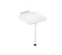 Hewi System 900 siège suspendu 900.51.20160AS 350 x 415 mm, Inox thermolaqué blanc mat, polyamide mat blanc