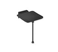 Hewi System 900 siège suspendu 900.51.20160CV 350 x 415 mm, Inox thermolaqué noir mat, polyamide noir mat