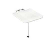 Hewi System 900 strapontin 900.51.2054098 450 x 112 x 525 mm, acier inoxydable chromé, polyamide blanc de sécurité