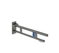 Hewi System 900 support bras de projection 900.50.11560SC 750 mm, Inox poudre couché mat profond nacré gris foncé, à droite, WC support de papier / radio - rinçage libération