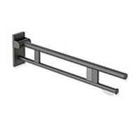 Hewi System 900 support bras de projection 900.50.11660SC 850 mm, Inox poudre couché mat profond nacré gris foncé, à droite, WC support de papier / radio - rinçage libération