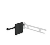Hewi System 900 support dorsal 900.51.90760CV acier inoxydable peint par poudrage noir mat, polyamide noir mat, droite