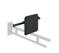 Hewi System 900 support dorsal 900.51.90860CV acier inoxydable peint par poudrage noir mat, polyamide noir mat, gauche