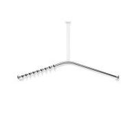 Hewi System 900 tringle à rideaux 900.34.10040 787 x 787 mm, 16 anneaux de rideau, acier inoxydable chromé