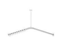 Hewi System 900 tringle à rideaux 900.34.102XA 987 x 987 mm, 20 anneaux de rideau, acier inoxydable satiné