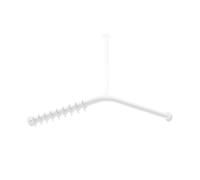Hewi System 900 Tringle de rideau de douche, entraxe 987 x 1187 mm, raccourcissable, nombre d’anneaux : 24 24 St., raccourcissable l: 1187 mm, 900.34.10660 DX,