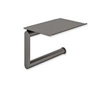 Hewi System 900 WC porte-papier 900.21.00460SC acier inoxydable revêtu par poudre gris foncé mica perle mat profond, avec étagère